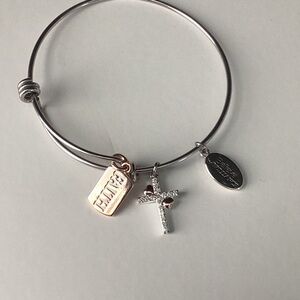Silver Charm Bangle Bracelet